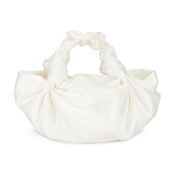 NLA Collection Handbags - NLA Collection: White Silk Knot Bag